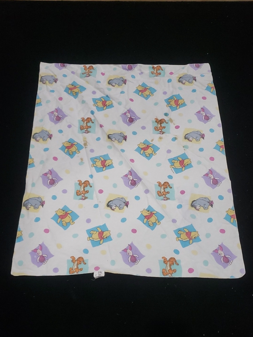 Vintage Winnie The Pooh Disney Baby Blanket Tigger Eeyore Piglet
